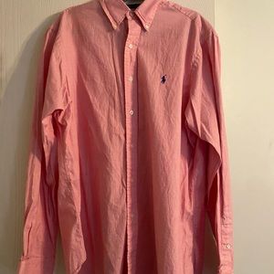 Ralph Lauren Button up. Size Large, Salmon pink.